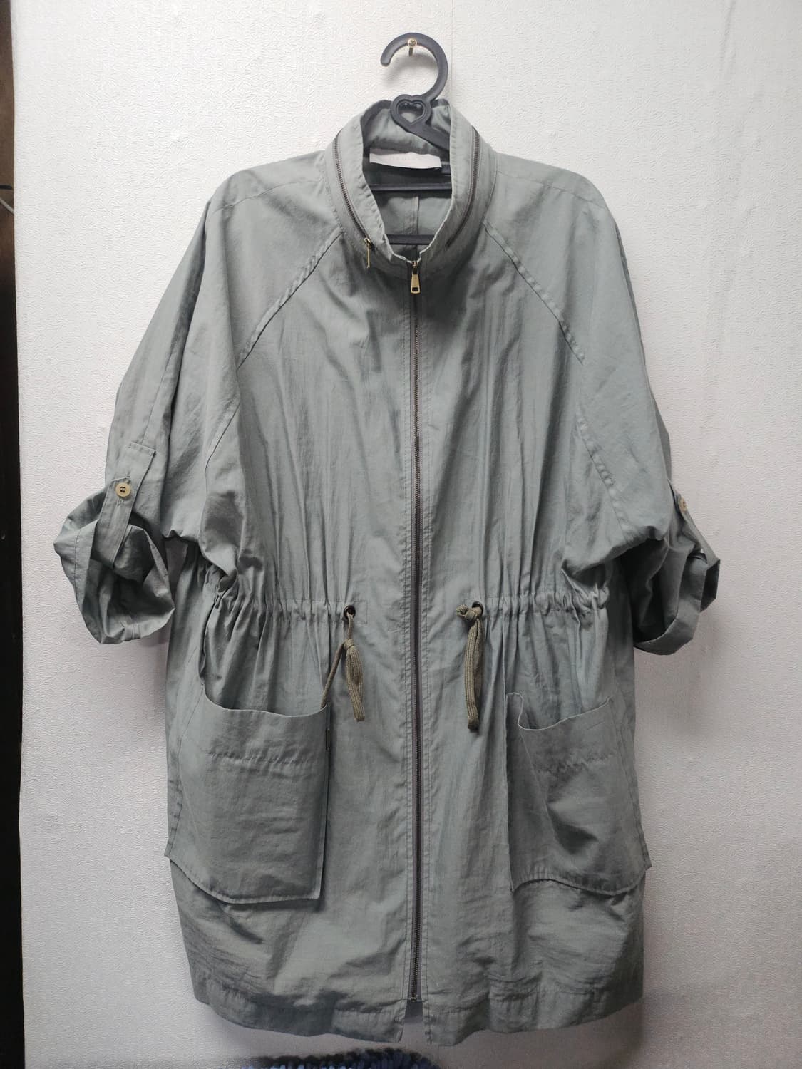 데미안  숏 야상 점퍼 허리 스트링 아우터 free 상품이미지1