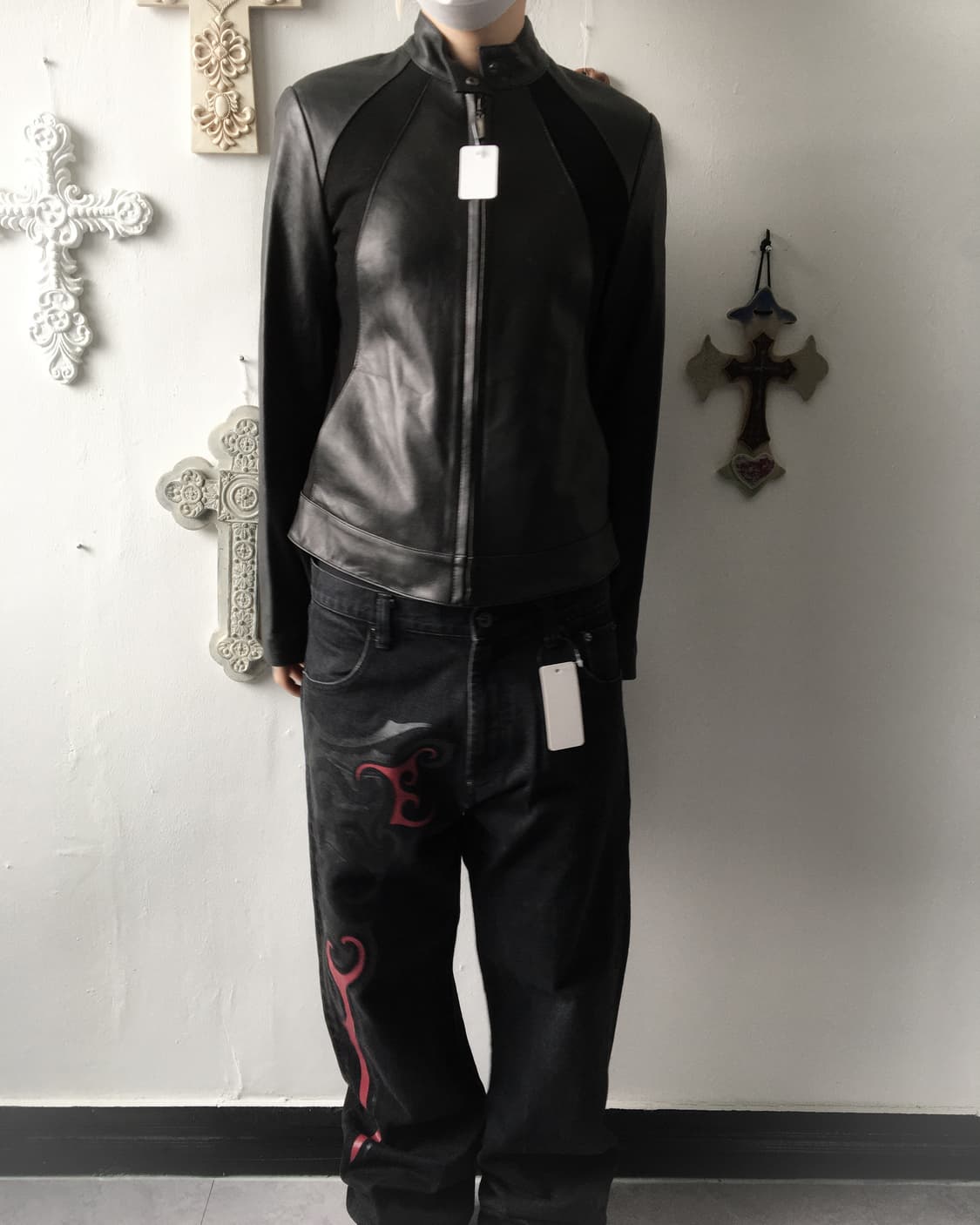Line detail lamb leather jacket 상품이미지7
