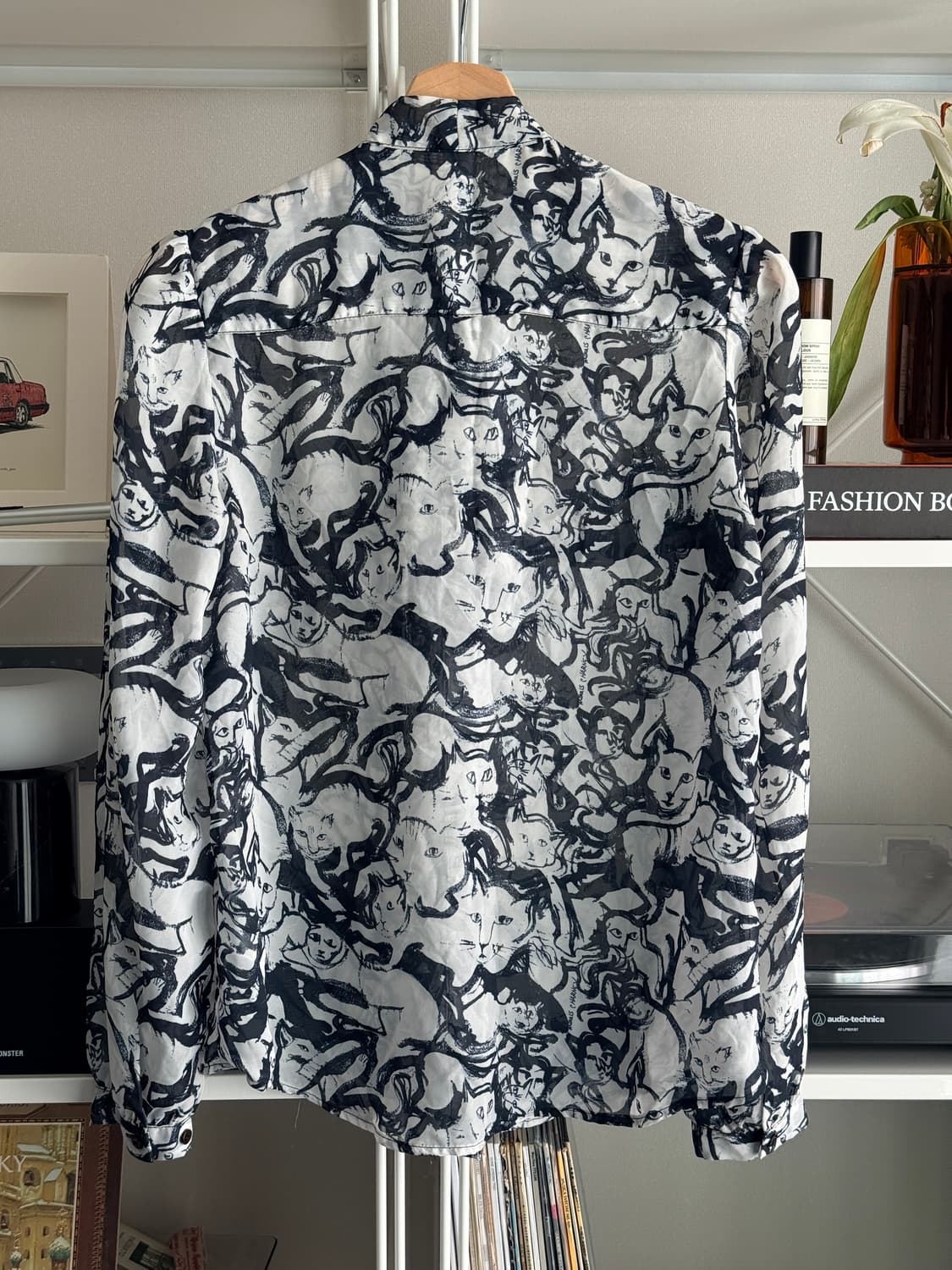 쉬폰 아티스트 프린트 (고양이 패턴 / Made in USA) 상품이미지7