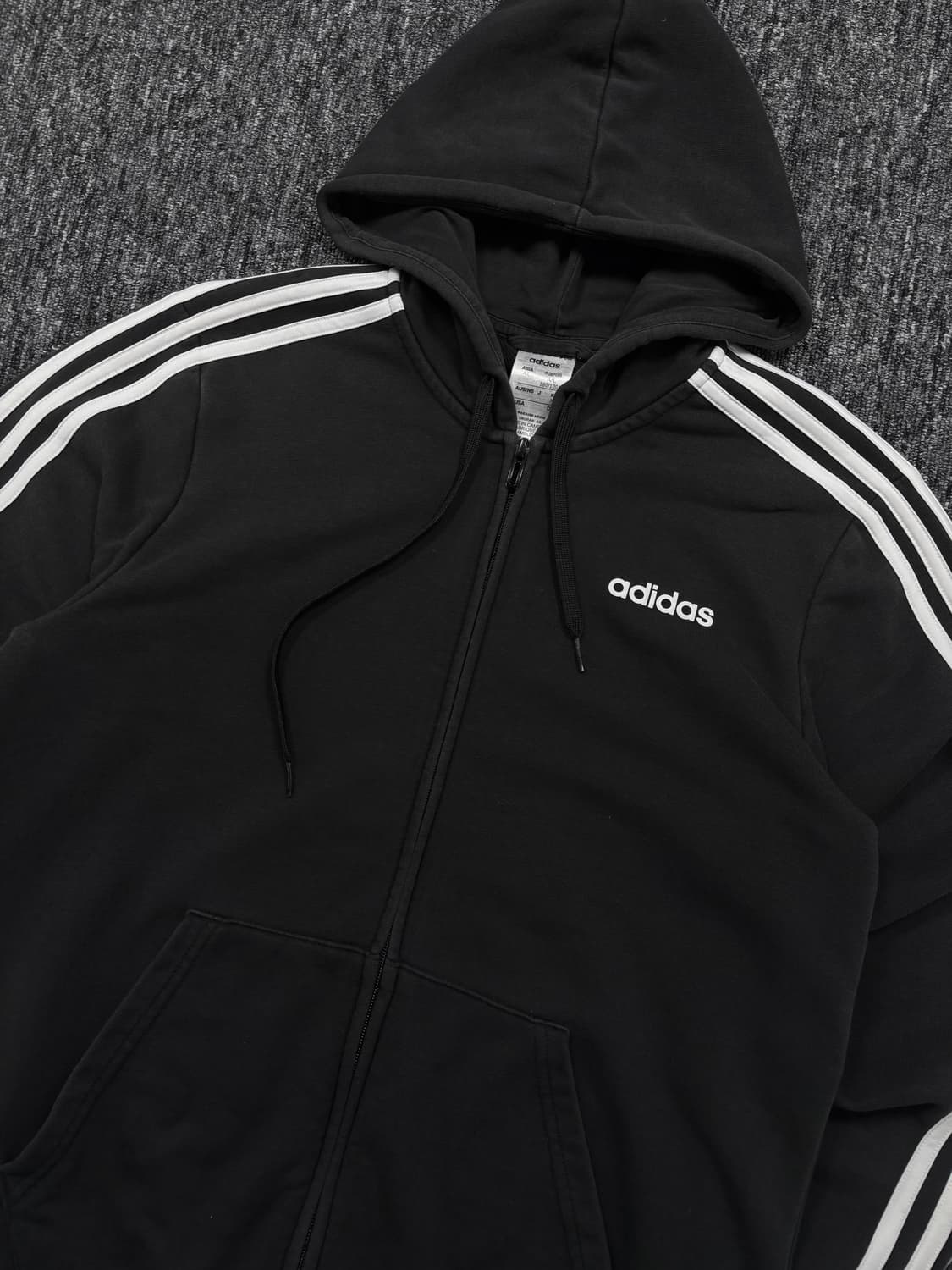아디다스 블랙 후드집업 상품이미지5