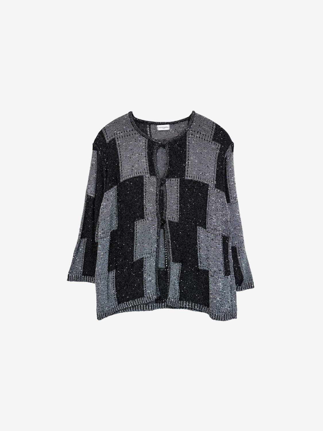Square Pattern Knit Cardigan 상품이미지4