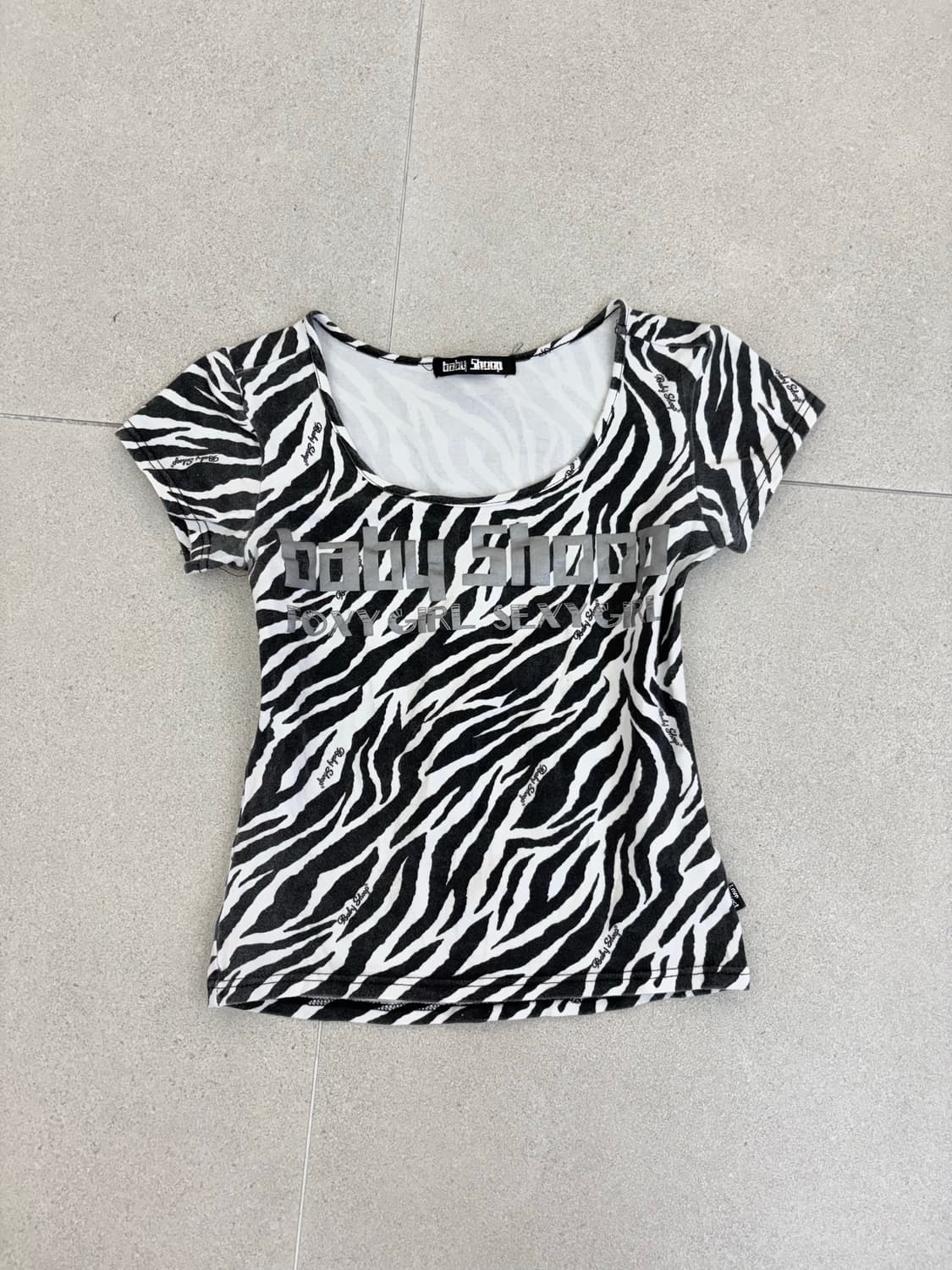 지브라 레터링 반팔 상품이미지1