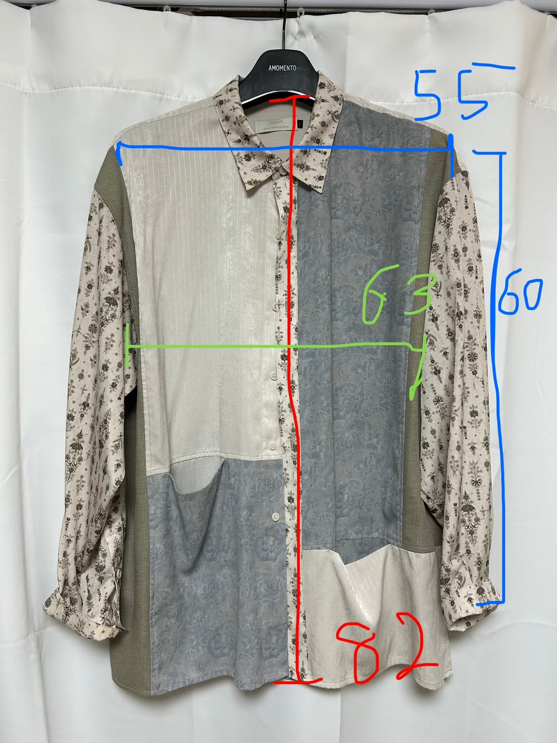아모멘토 24FW 콜라주 셔츠 L 상품이미지5