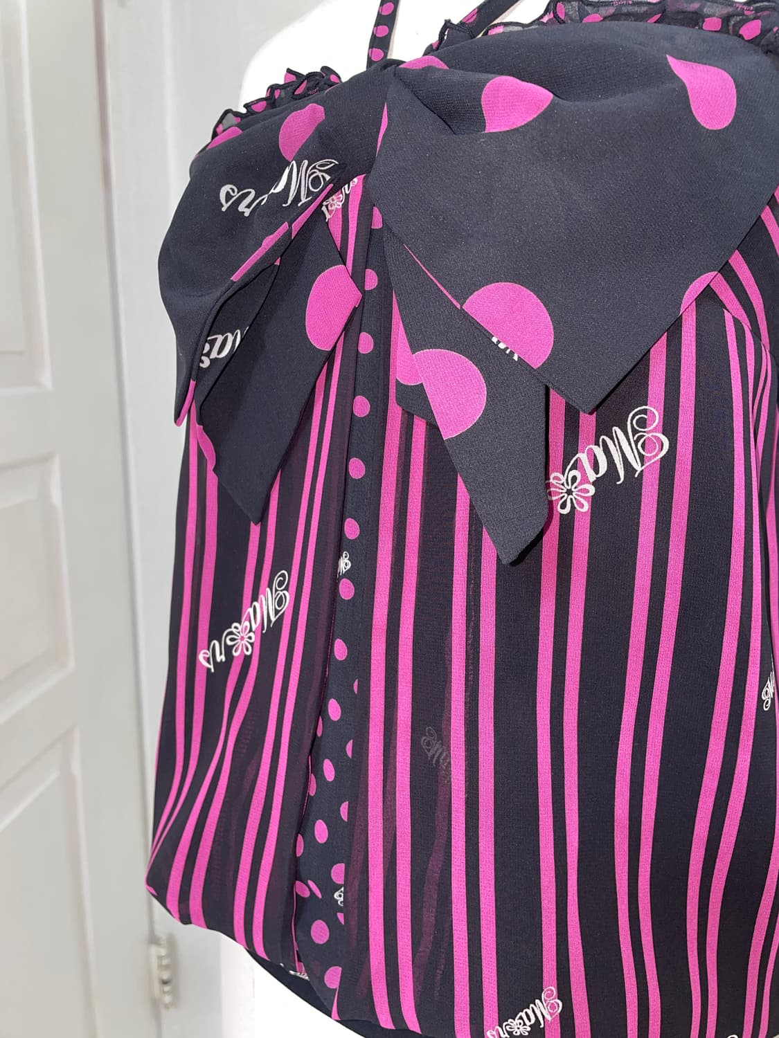 Ma*rs 마즈 홀터넥탑 원피스 블랙핑크 갸루 히메 상품이미지3