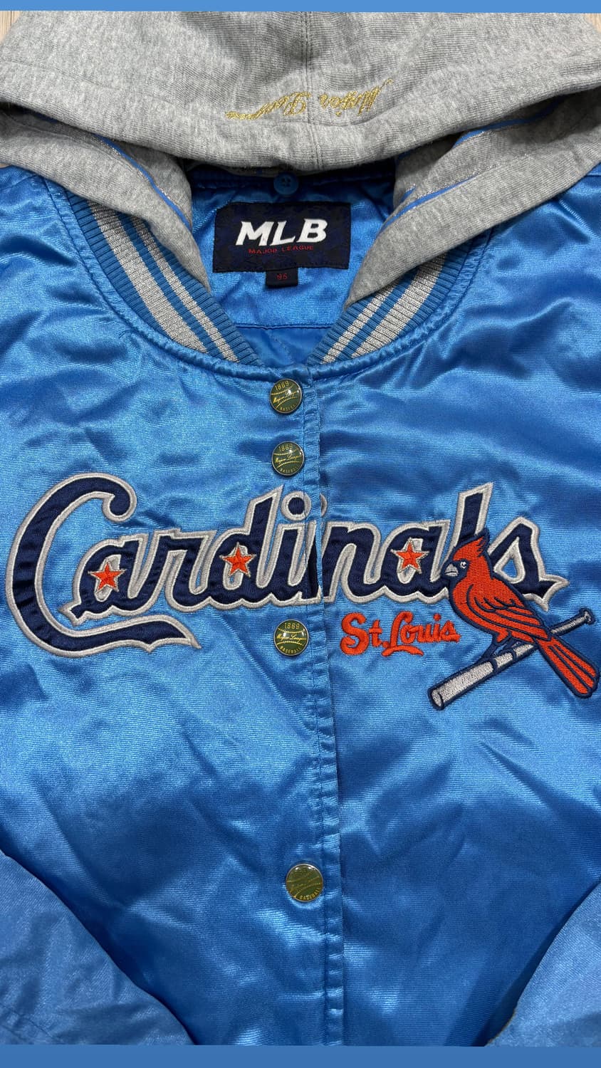 엠엘비 빅로고 00s 바시티자켓 올드스쿨 야구점퍼 블루 상품이미지3