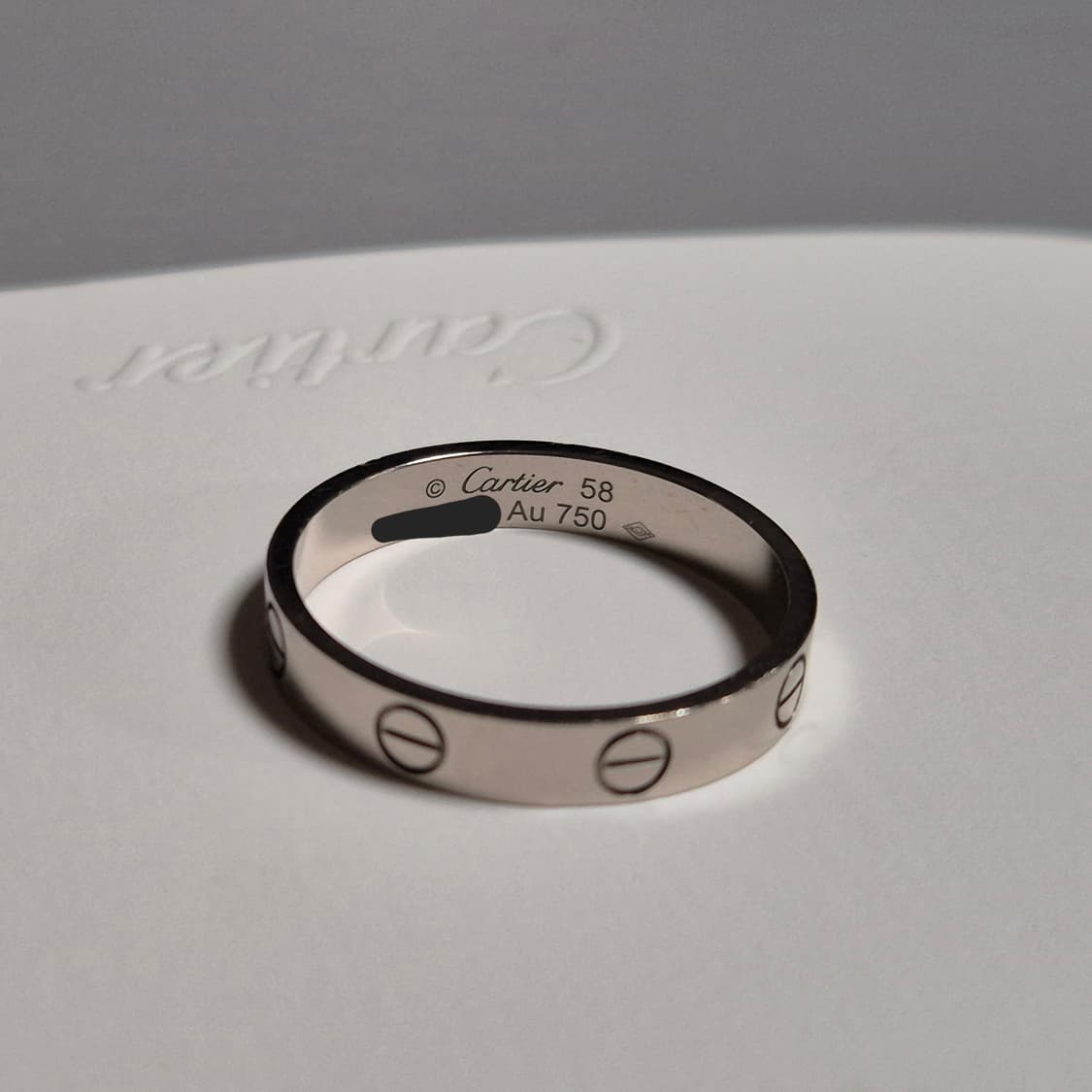 까르띠에 러브링 스몰 화이트골드 58호 (풀박스) 상품이미지4