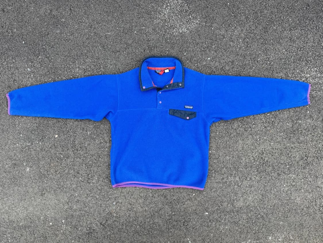 90s 멕시코 파타고니아 신칠라 스냅-T 블루 퍼플 상품이미지4