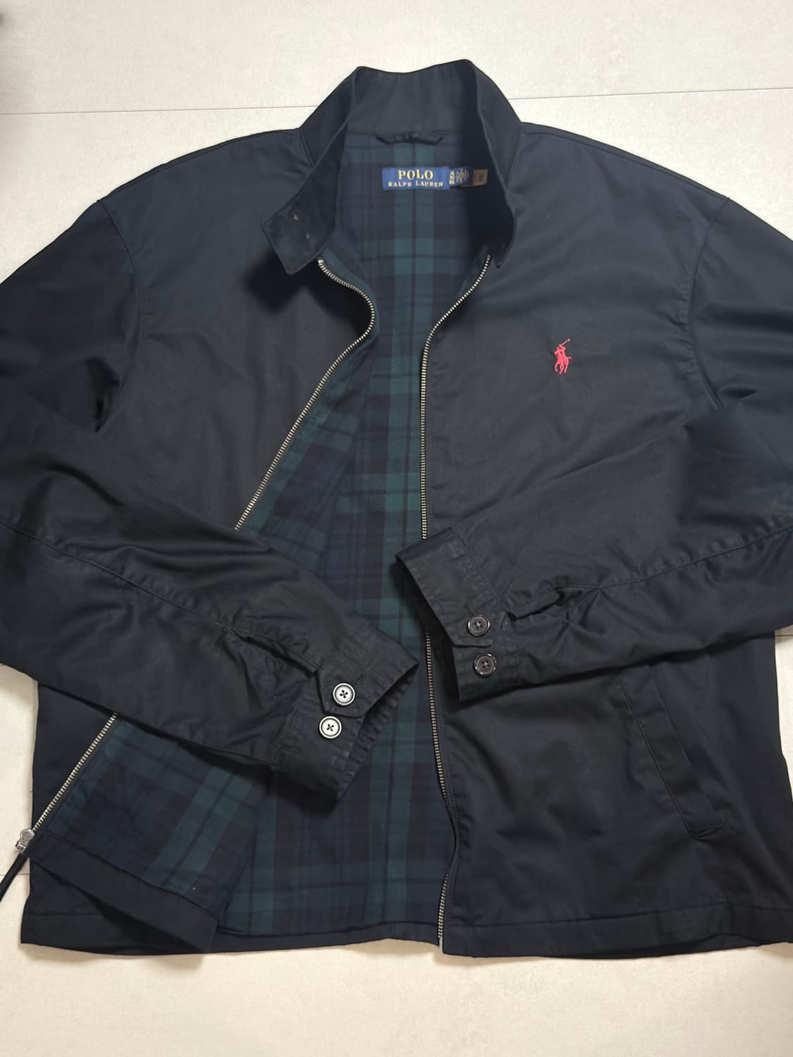 폴로랄프로렌 바라쿠다 바이스윙 해링턴자켓 블랙  XL 상품이미지4