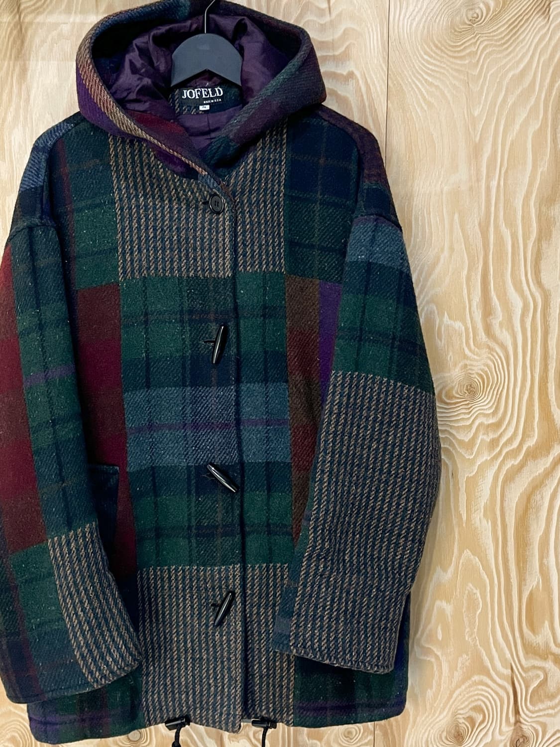 Jofeld 90’s USA 패치워크 더플 코트 상품이미지4