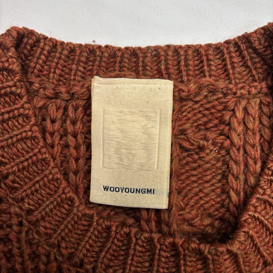 우영미 브라운 믹스패턴 니트 스웨터 L 상품이미지7