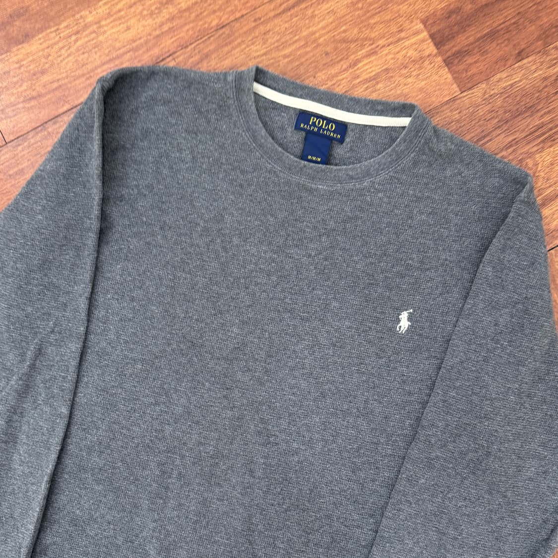 M 폴로 랄프로렌 와플 라운드 쭉티 긴팔 티셔츠  상품이미지3