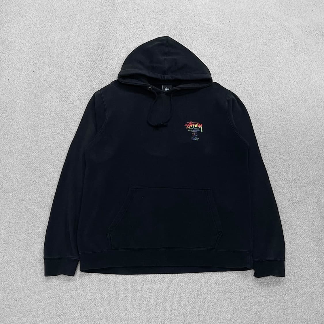 스투시 Stussy 월드투어 타이다이 후드티 블랙 상품이미지2
