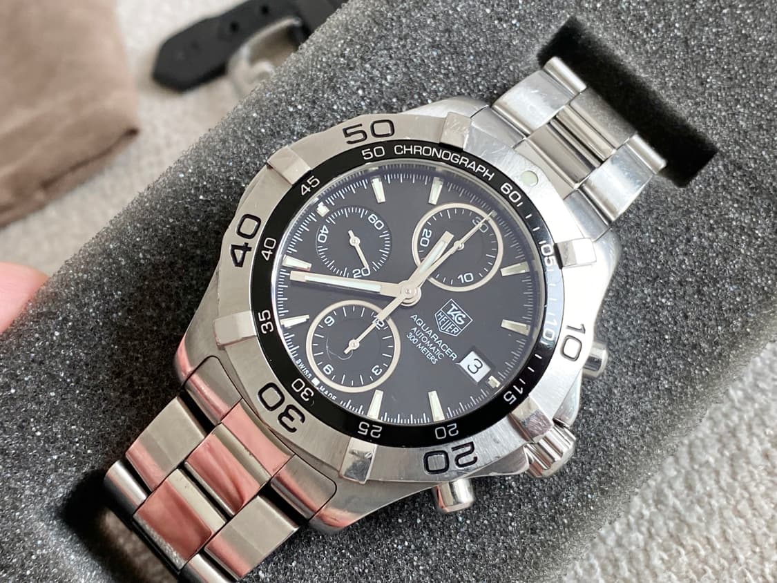 태그호이어 아쿠아레이서 크로노 CAF2110 오토메틱 41mm 블랙 상품이미지7