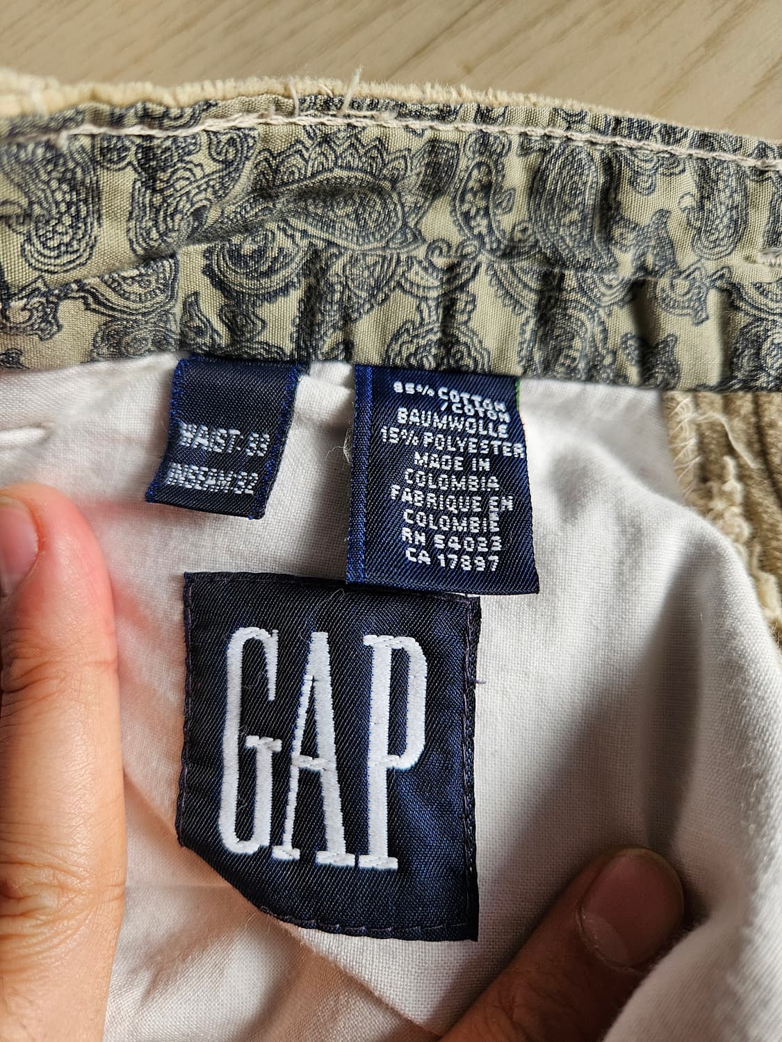 갭 코듀로이 와이드 팬츠 (밝은 베이지, 32)
 상품이미지8