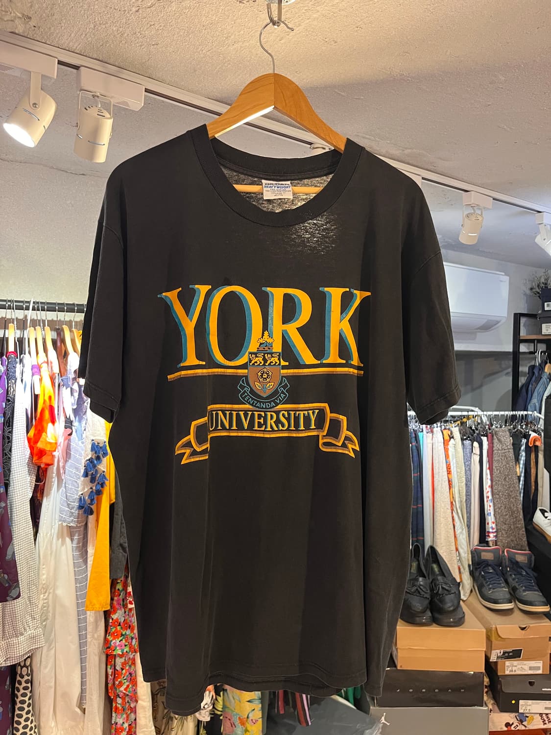 90’s York University 프린팅 티셔츠 XL 상품이미지1