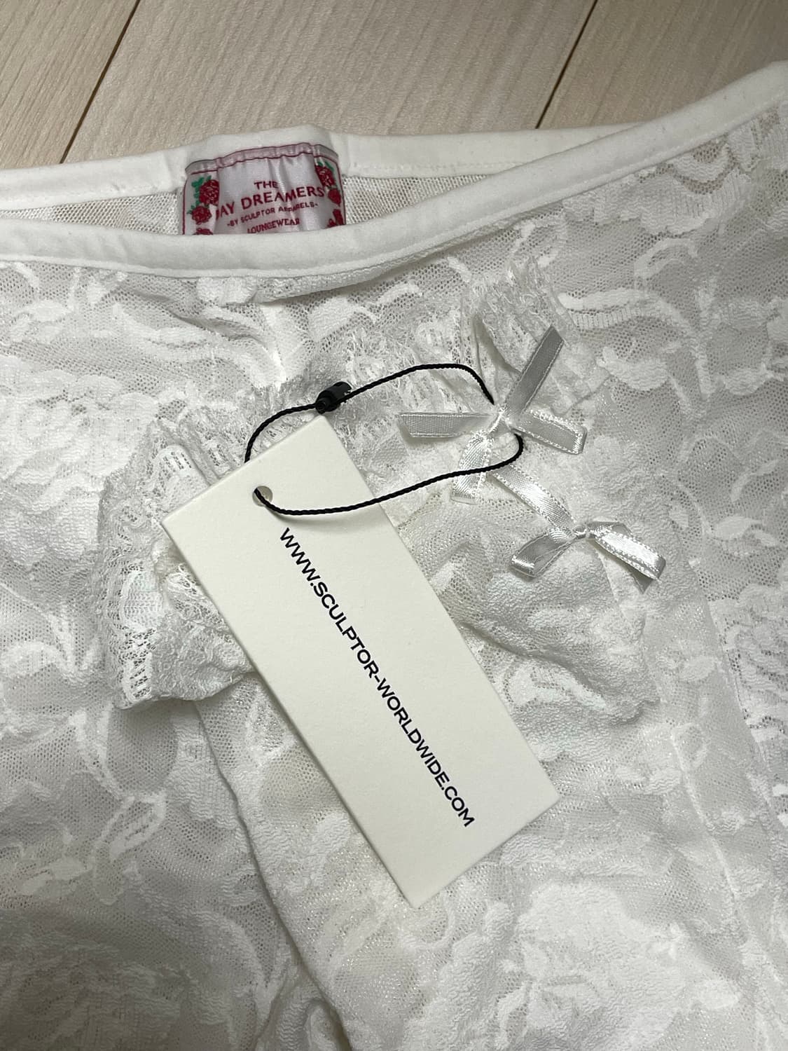 스컬프터 90s 레이스 레깅스 화이트 상품이미지3