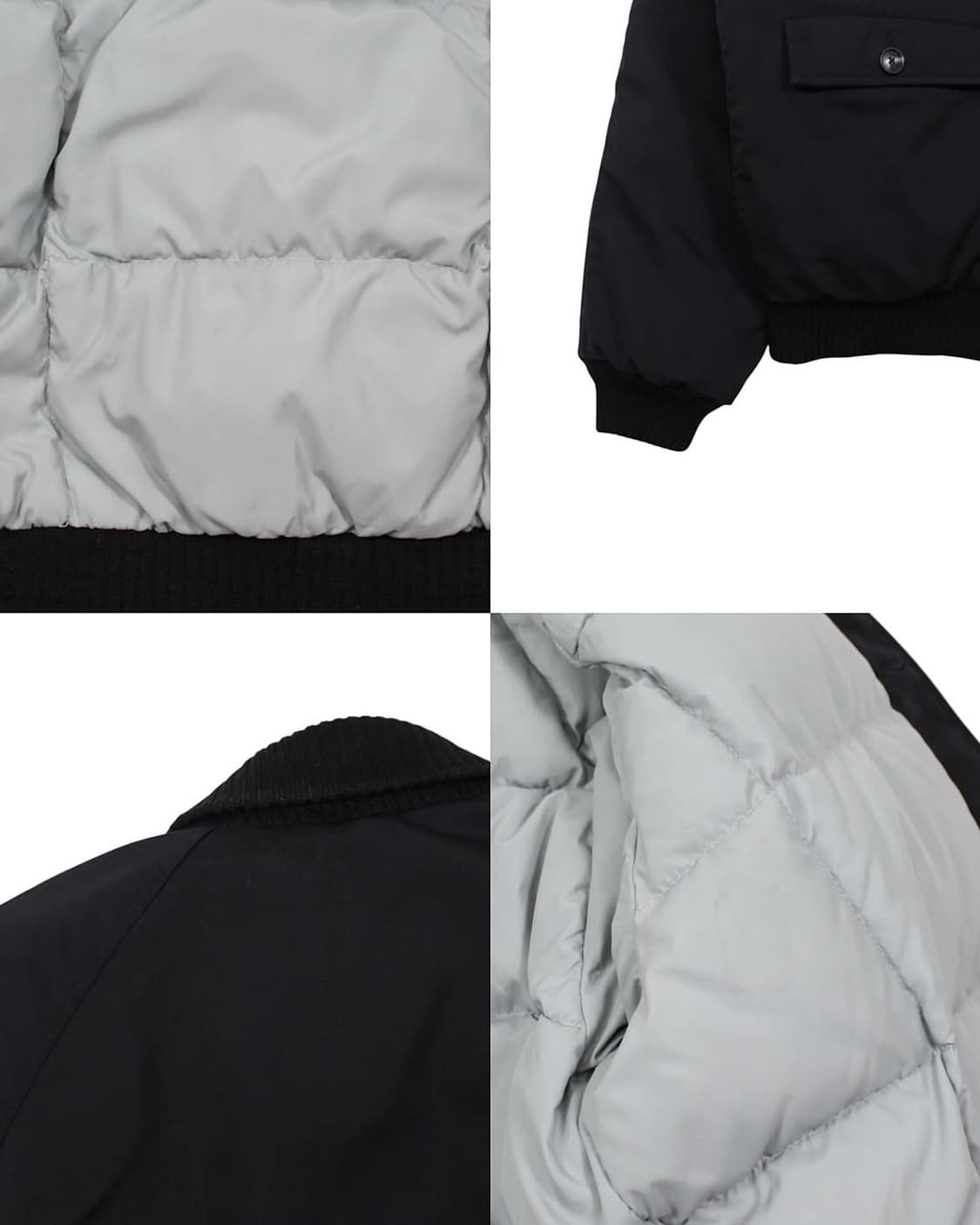 1980s USA 에디바우어 타입 A-1 구스다운 자켓 블랙 빈티지 미제 상품이미지7