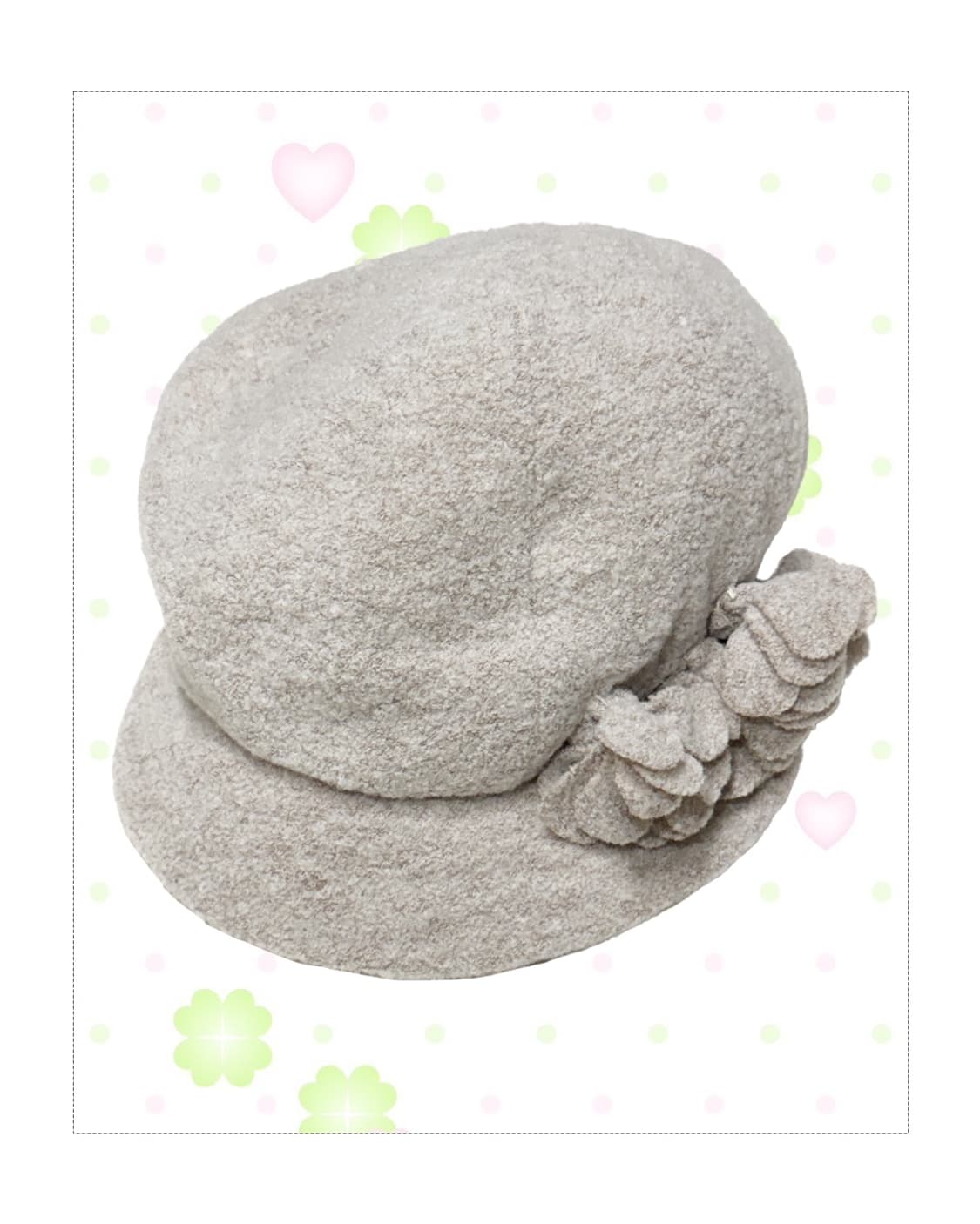 하구미 플라워 베이지 헌팅캡 모자  상품이미지2