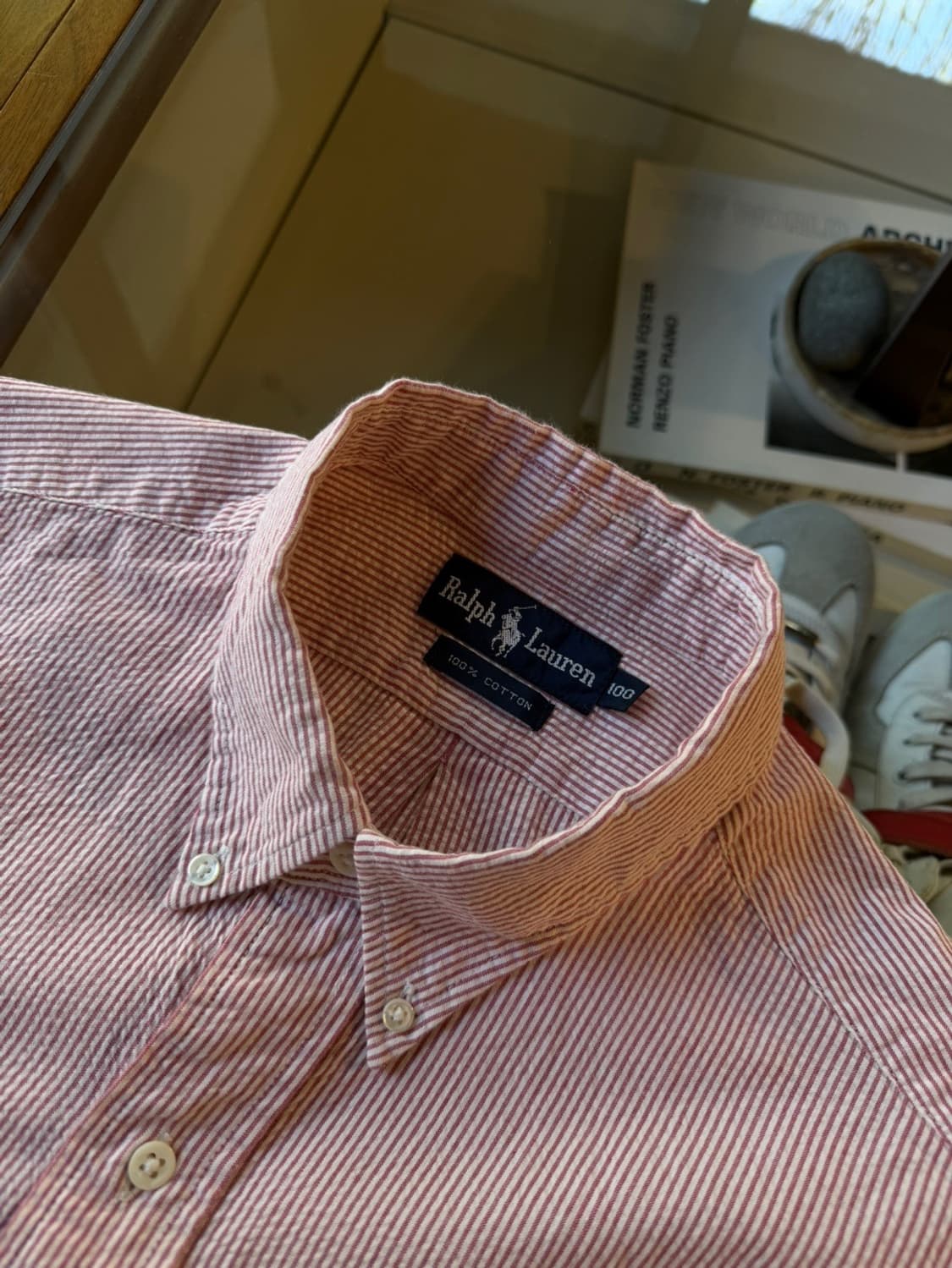 폴로 랄프로렌 시어서커 셔츠 100 상품이미지9