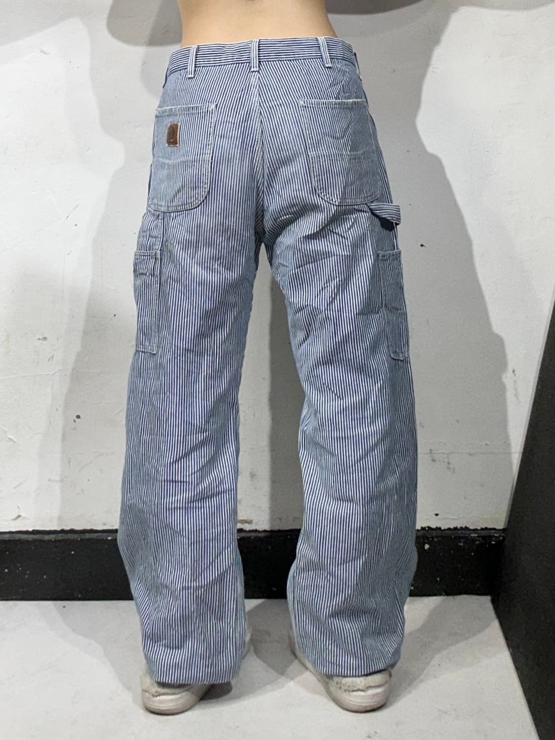 칼하트 블루 히코리 카펜터 와이드 워크 팬츠 30 상품이미지3