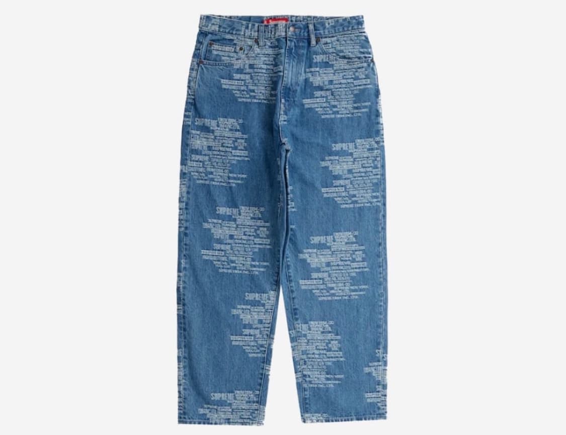 슈프림 SS23 트레이드마크 자카드 베기진 상품이미지1