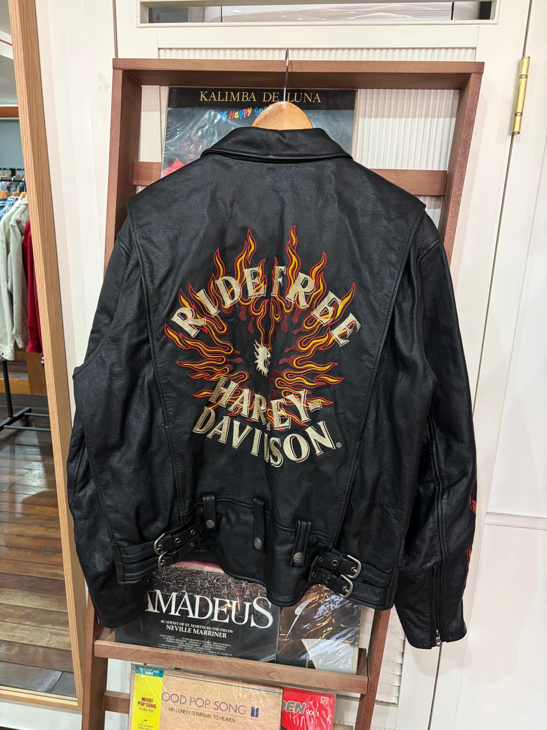 할리데이비슨 플레임 레더 자켓 XL 상품이미지1