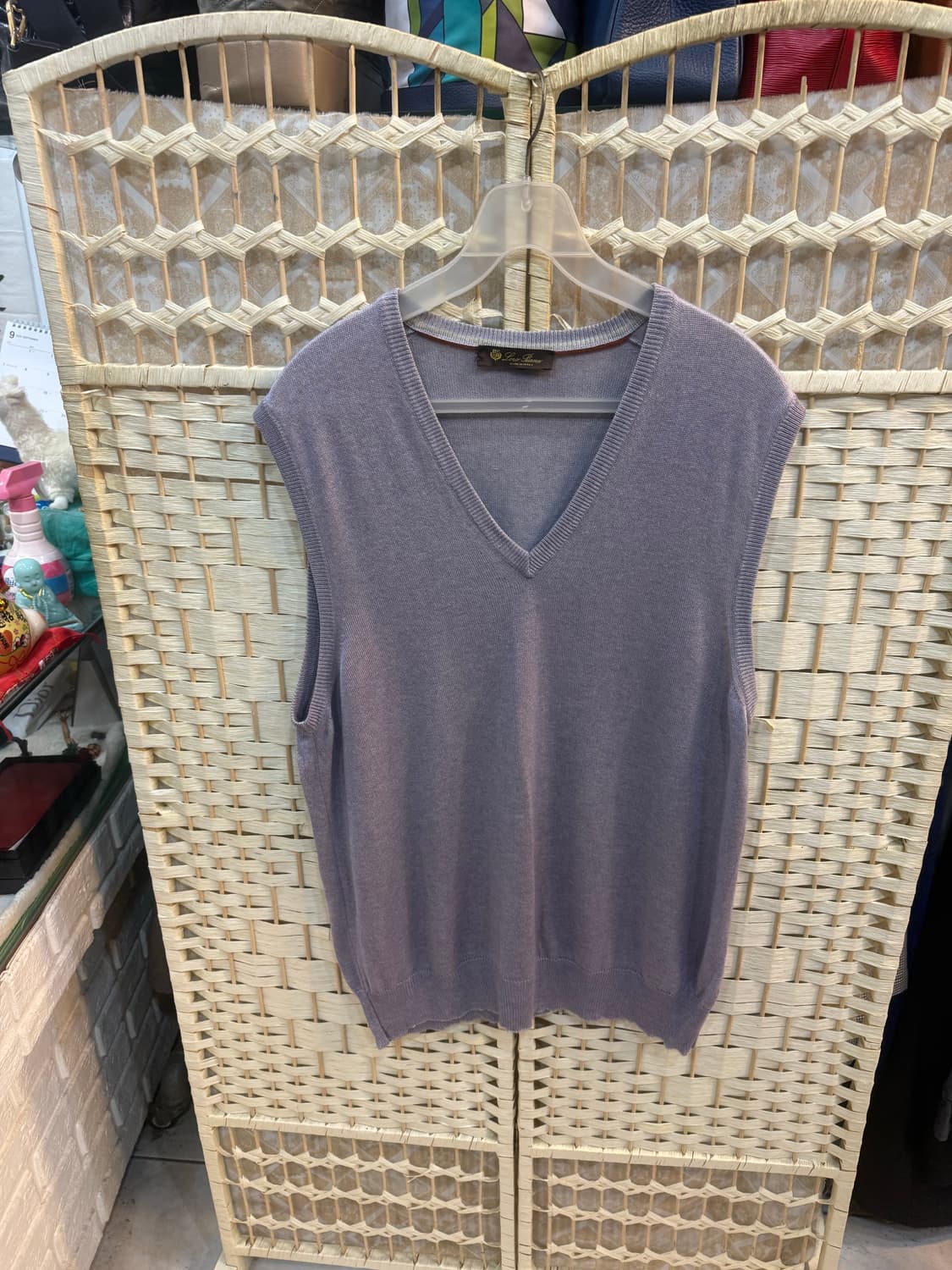 52/105 정품 로로피아나 캐시+실크혼방 조끼 팝니다 상품이미지1