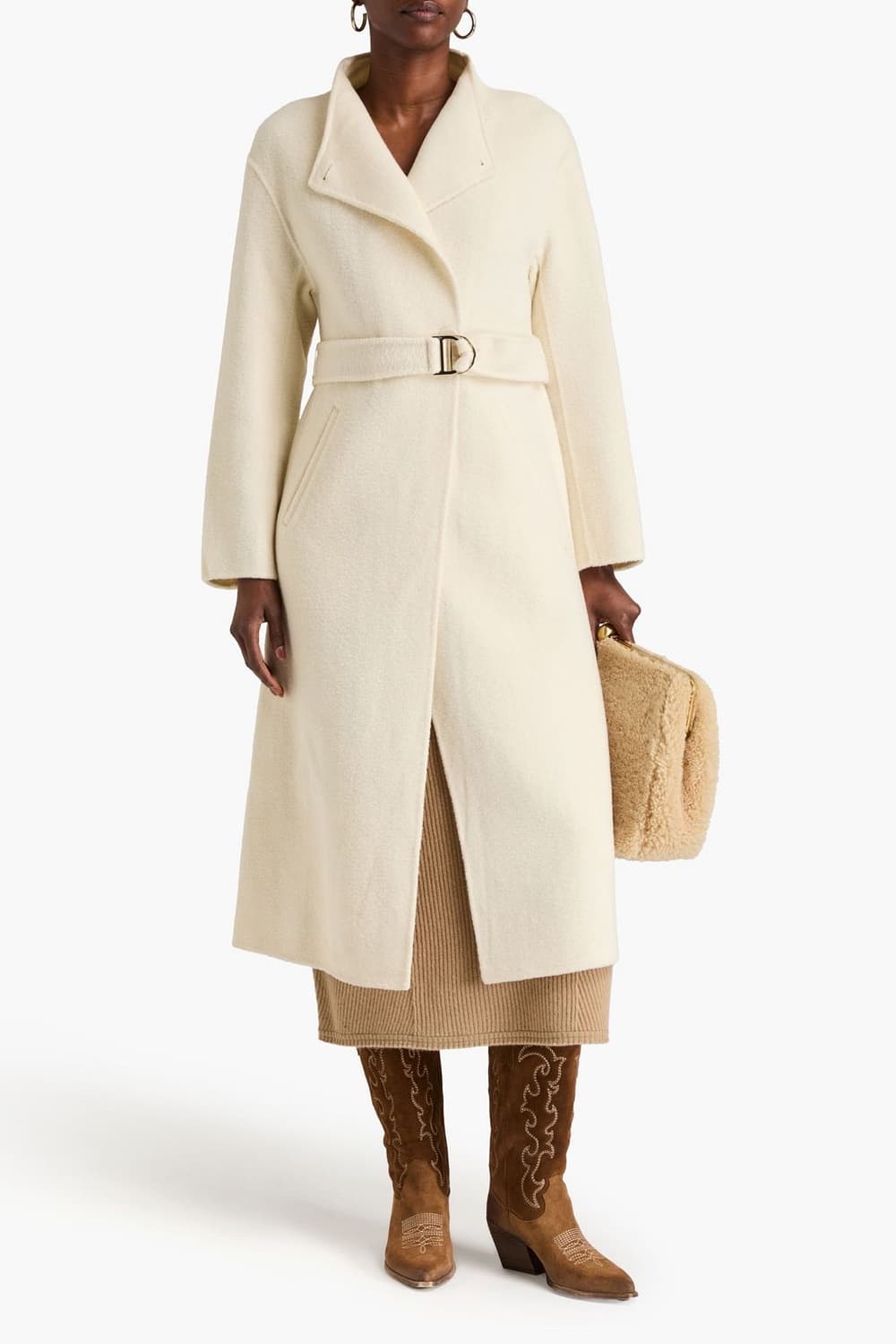 🖤 마쥬(MAJE) 아이보리 울 롱코트 상품이미지8