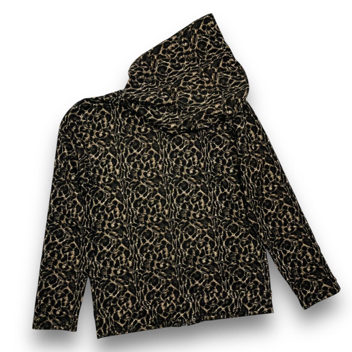로엔 00s 레오파드 패턴 로고 스컬 링 후디 집업 상품이미지5