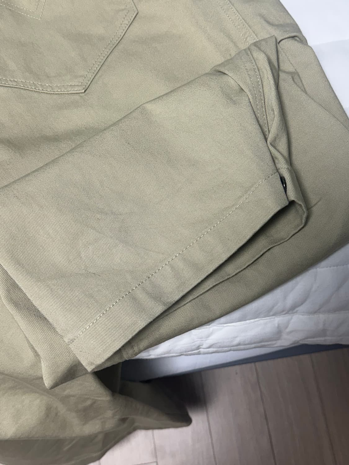 샵페어리 컷오프 코튼 맥시 팬츠 샌드베이지 상품이미지3