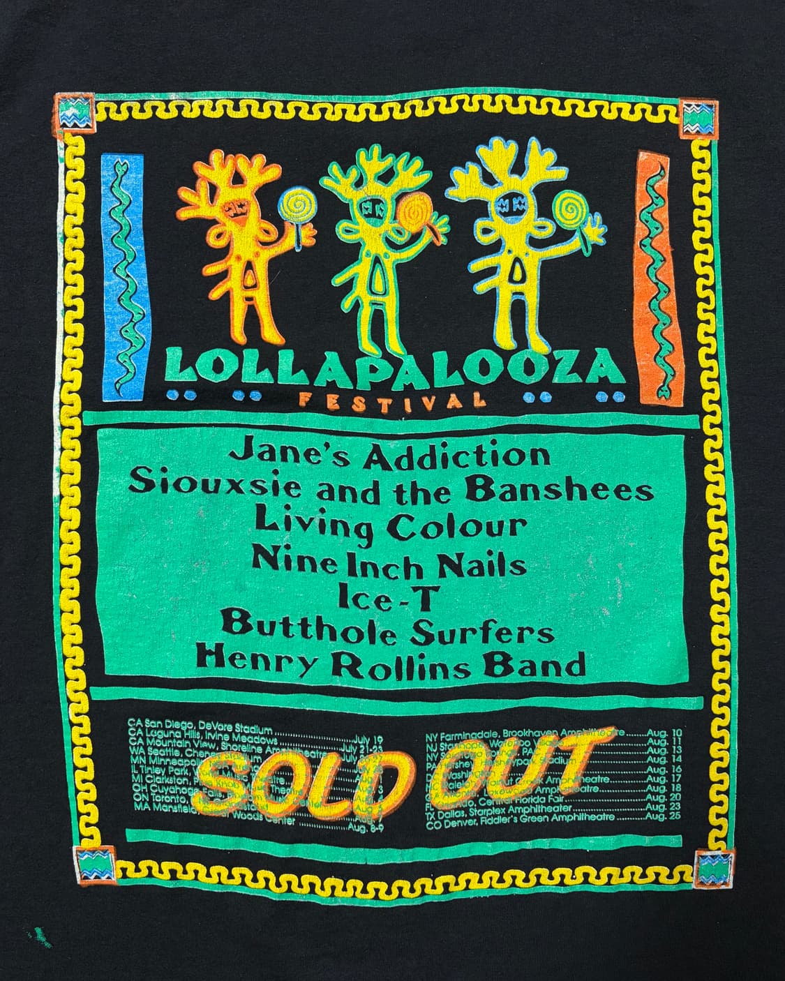 빈티지 90s First Lollapalooza 롤라팔루자 밴드 티셔츠 상품이미지4