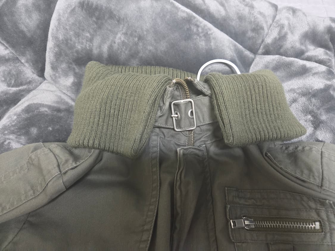 [Von dutch] Y2k 하이넥 카키 카라 집업 상품이미지5