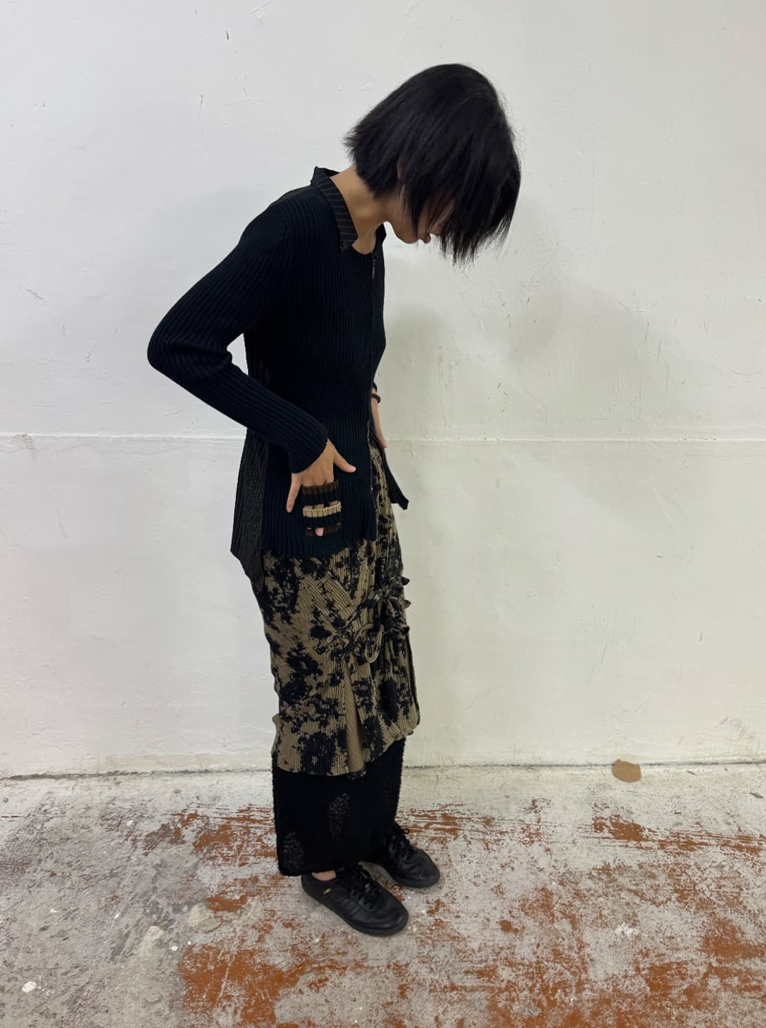 COP COPINE Rib Knit Sweater Zipp 상품이미지10