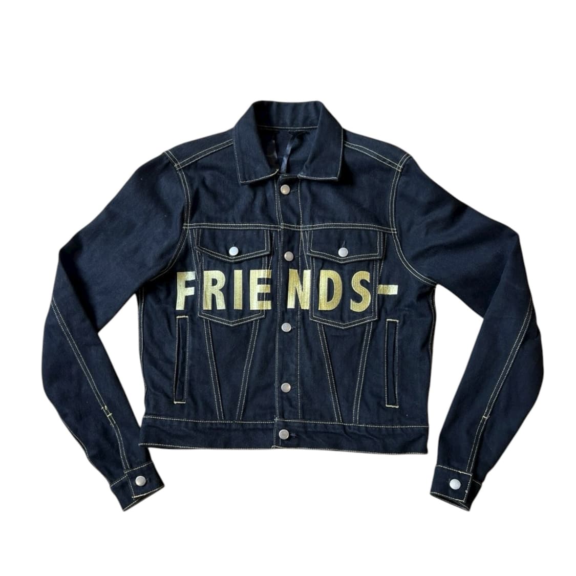 브이론 프렌즈 데님자켓 옐로우 미판 공홈발 상품이미지1