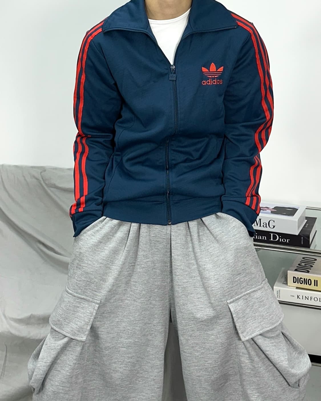 아디다스 유로파 네이비 레드 트랙탑 져지 100 상품이미지1