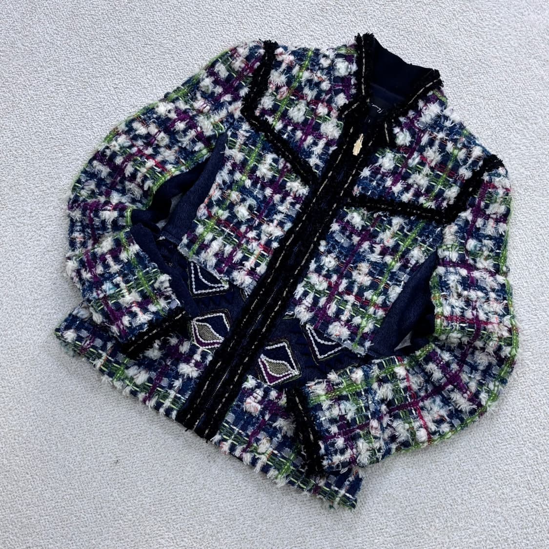 1 한섬 오브제 여성 트위드 자켓 0410E 상품이미지1