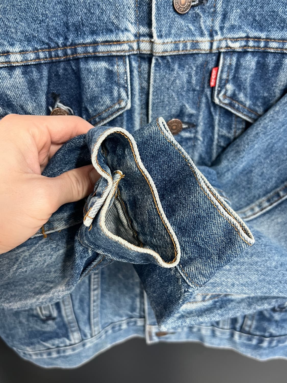 80s USA Levis 리바이스 2세대 데님 트러커 자켓 상품이미지4