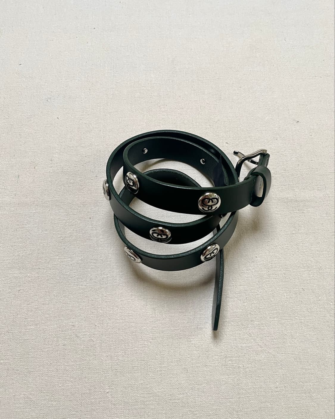 스투시 ss 링크 스터드 벨트 L/XL 그린 stussy belt 상품이미지2