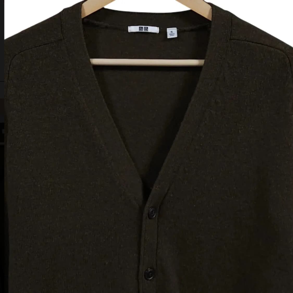 105)유니클로 울 가디건 카키 상품이미지2