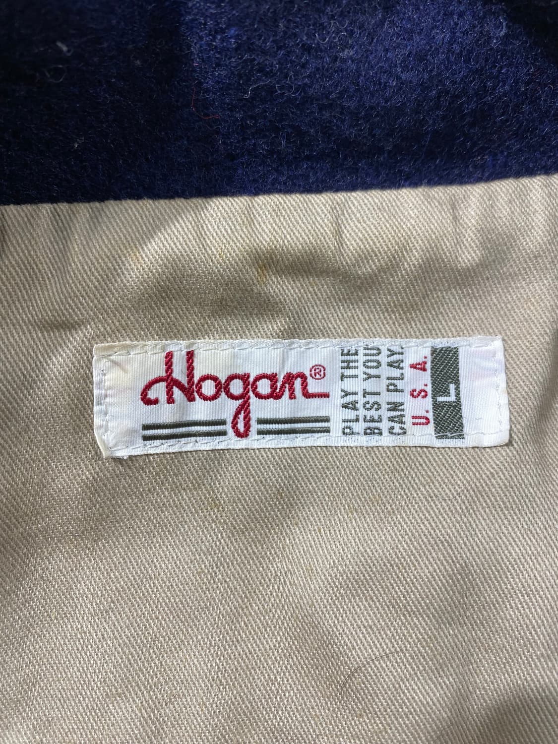 [L] 90s Hogan 호건 다크네이비 울 집업 자켓 상품이미지8