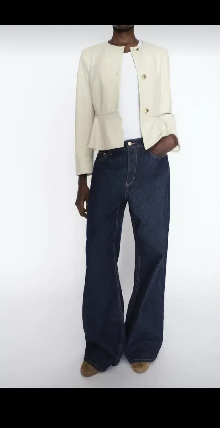 자라 페플럼 에코 레더 블레이져 상품이미지2