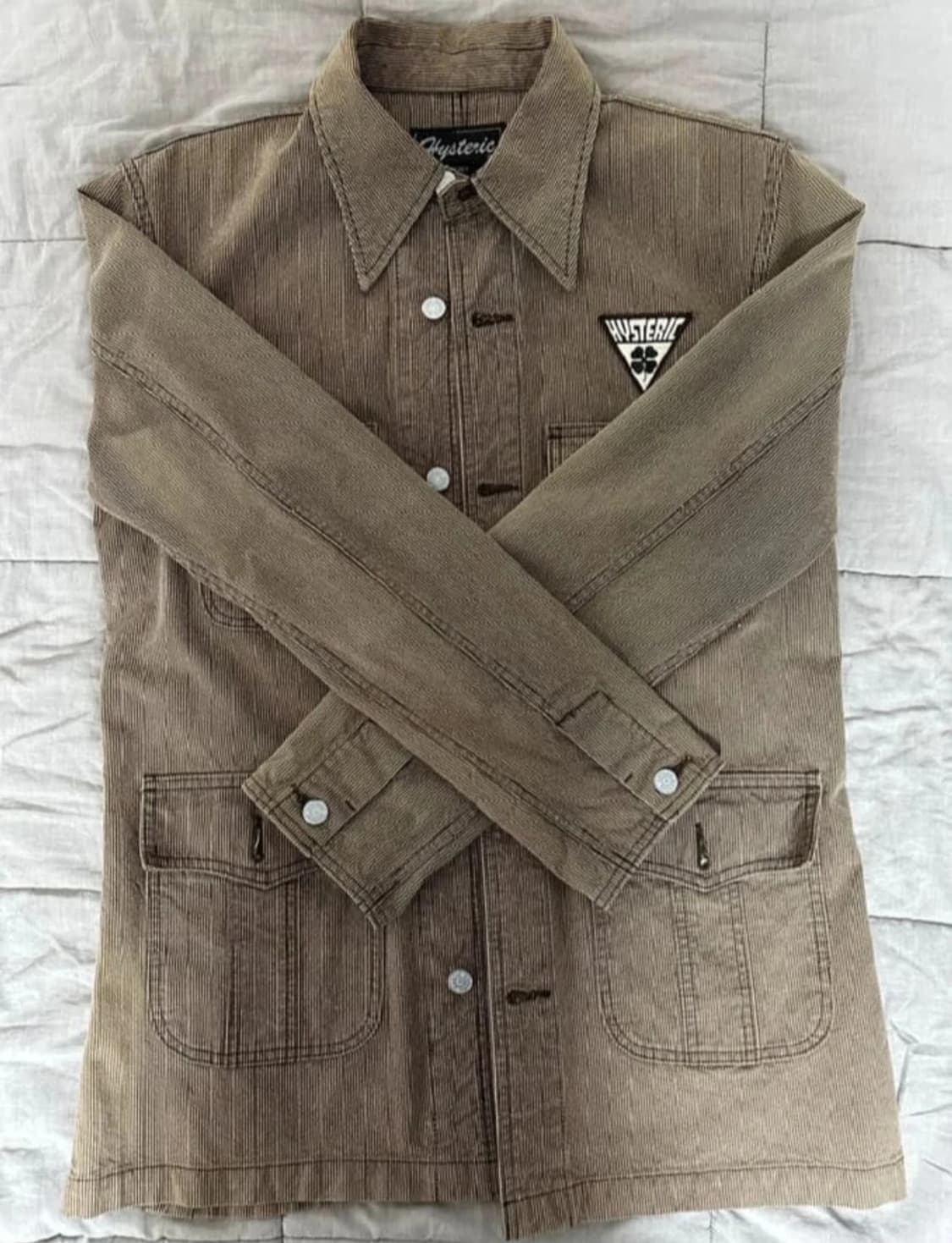 히스테릭 글래머 브라운 썬 페이딩 코튼 워크 자켓 상품이미지3