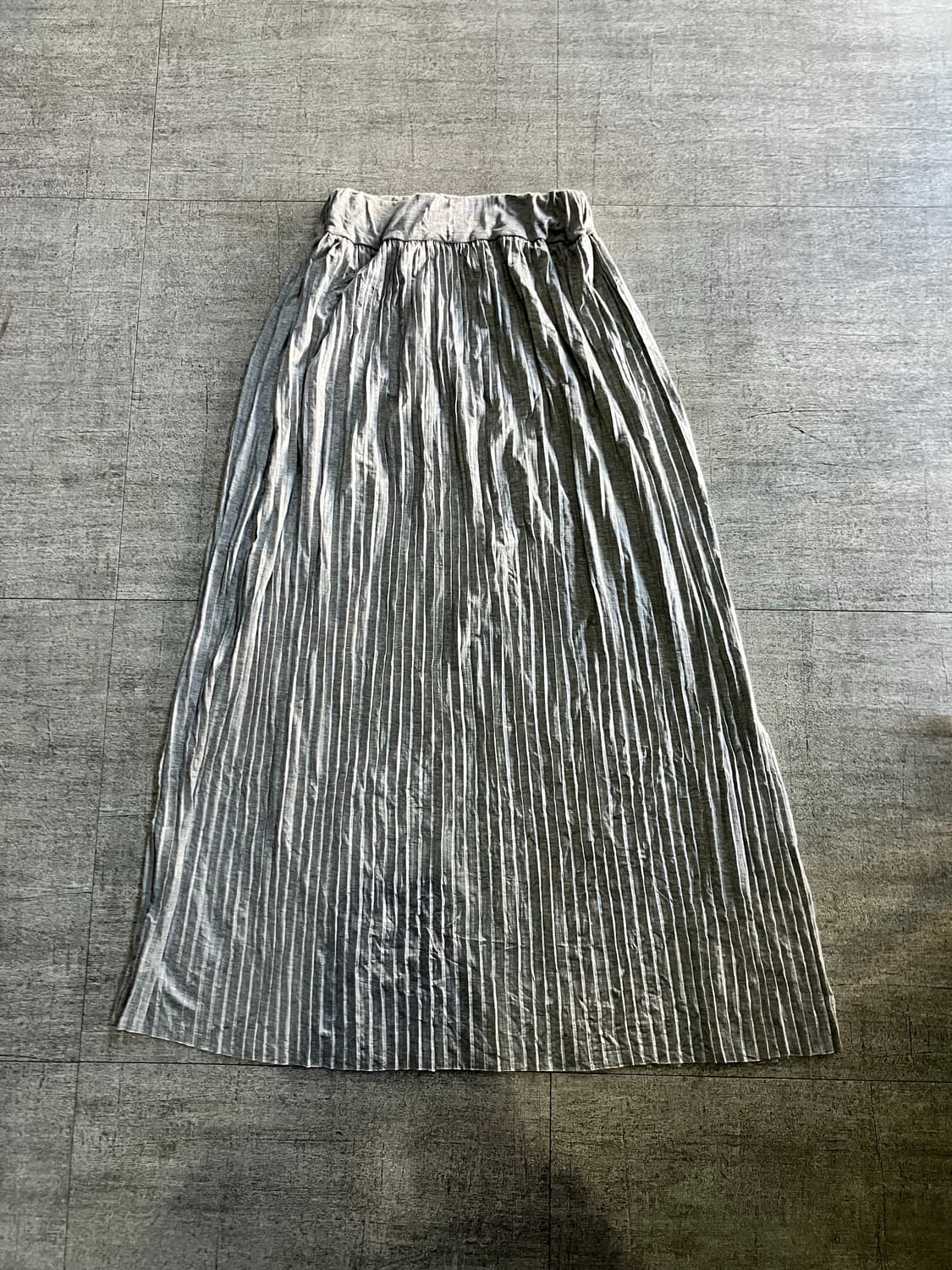 일본빈티지 하구미모리걸 달천깔페어리 플리츠롱스커트 그레이 상품이미지1