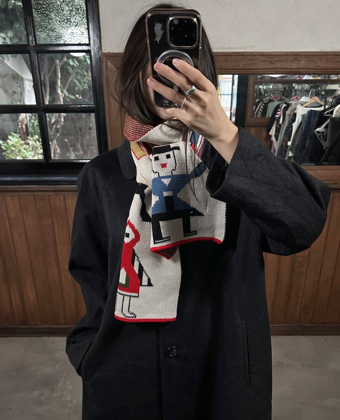VIVIENNE WESTWOOD graphic wool muffler 상품이미지5