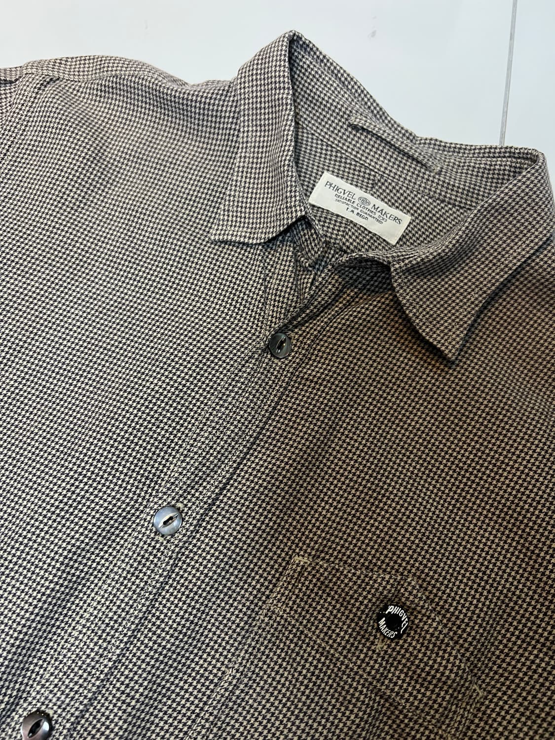 피그벨 하운드 투스 체크셔츠 phigvel makers 2사이즈 상품이미지6