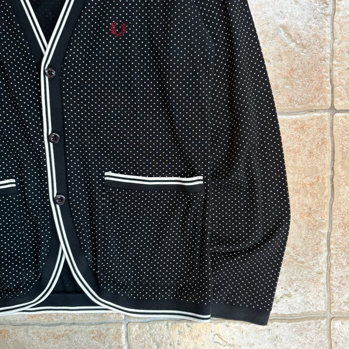FredPerry dote pattern cardigan JP 상품이미지3