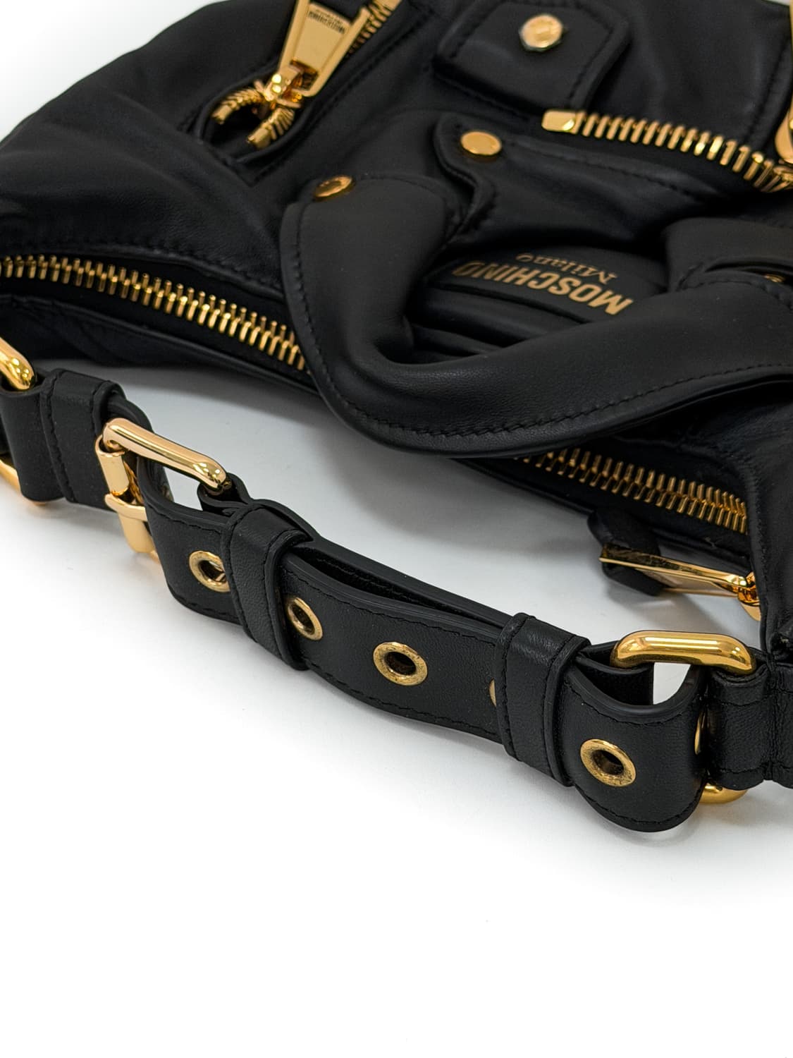 모스키노 바이커 레더 호보백 상품이미지7