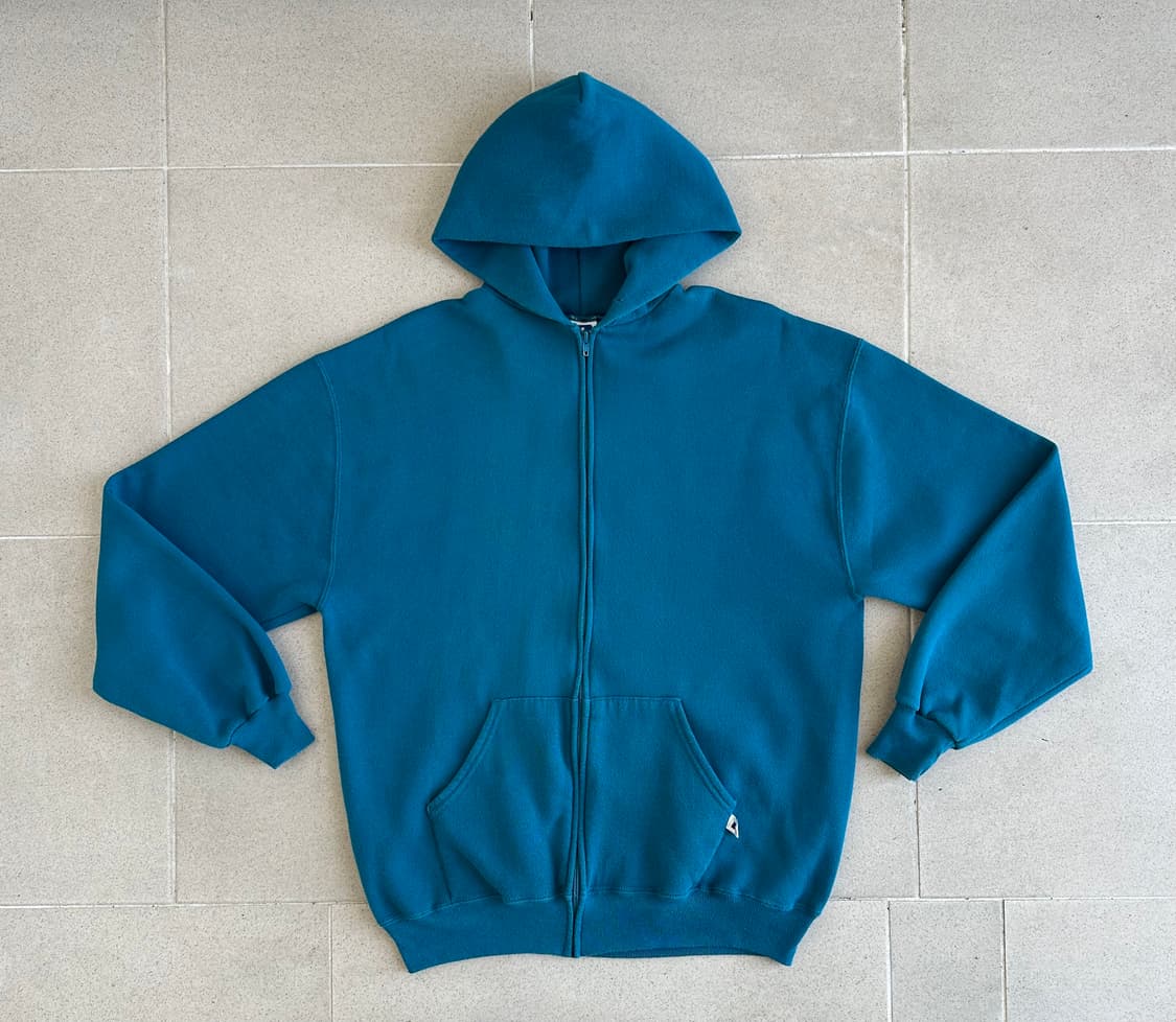 90s 빈티지 러셀 후드집업 블루 XL USA 상품이미지1