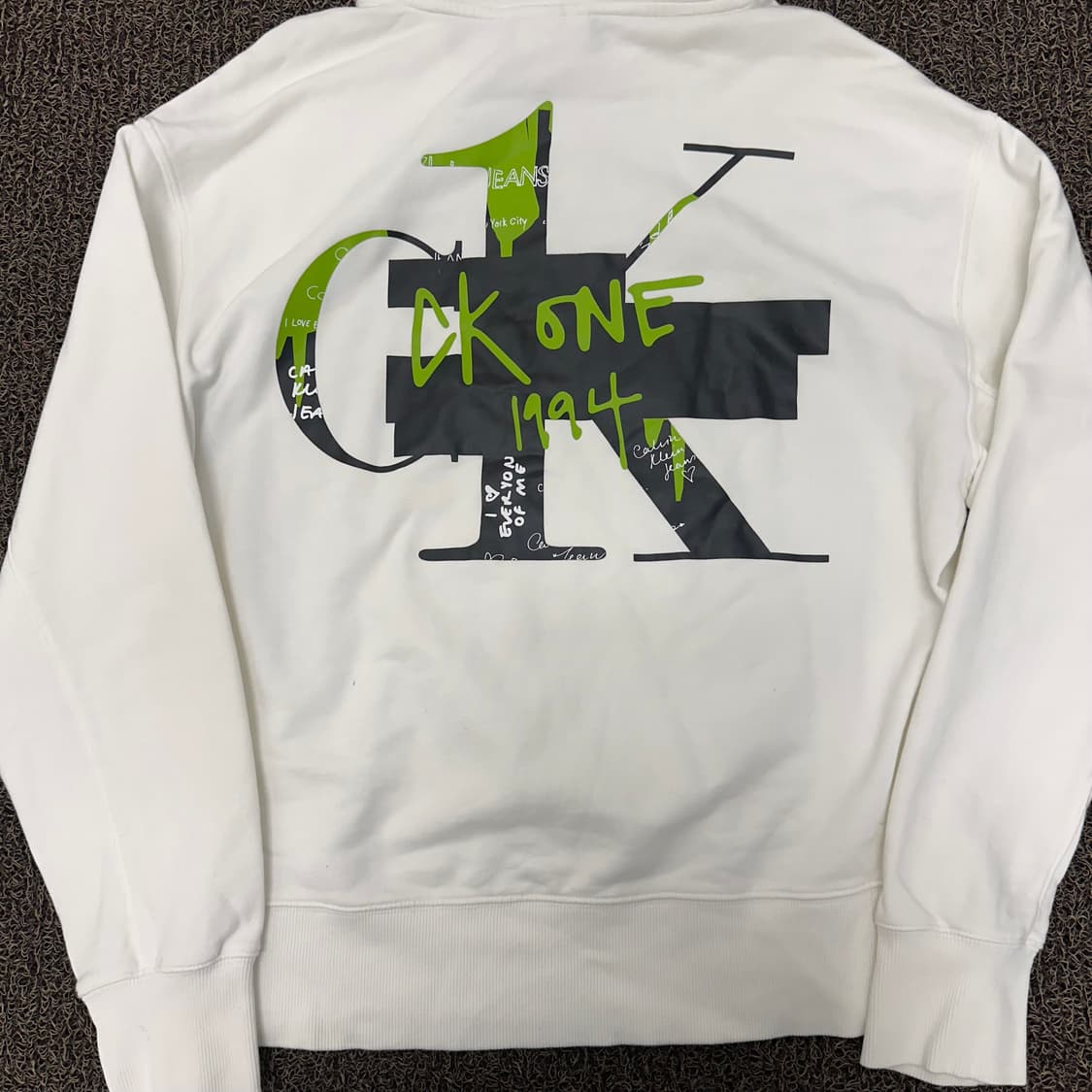 캘빈클라인 CK 로고 후드티 화이트 XL 상품이미지7