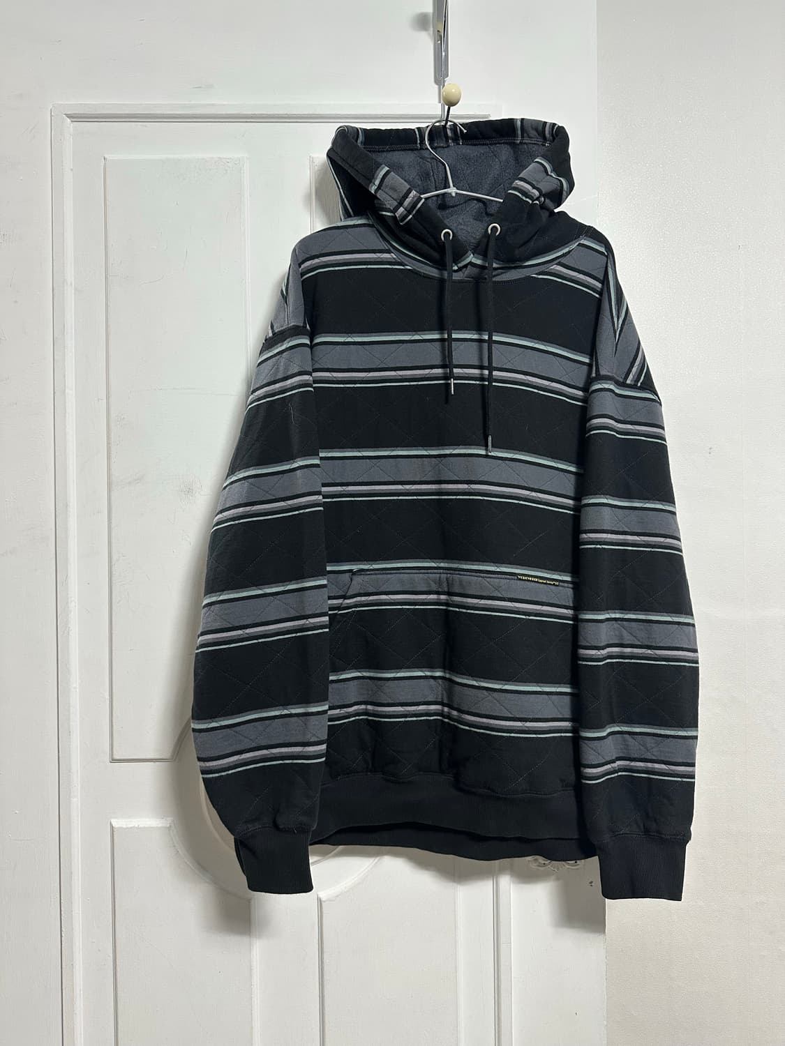 예스아이씨 네트 스트라이프 후드티 상품이미지1